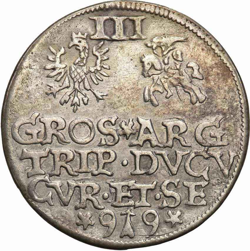 Kurlandia. Wilhelm. Trojak (3 grosze) 1599, Mitawa (R3)